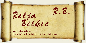 Relja Bilkić vizit kartica
